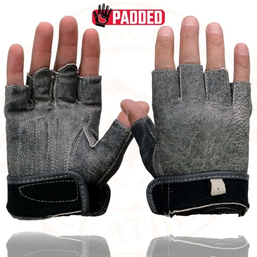 Image of Milwaukee Leather Women's Leather Motorcycle Fingerless Hand Gloves