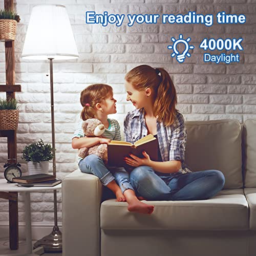 E Edisonpar A19 6-Pack Led Light Bulbs, E26 Base 75W Equivalent 1000Lumens 4000K Neutral Daylight, Cool White (Cwf), Non-Dimmable 9W 15000Hrs Indoor Ul, Pack Of 6 Count #TOP2