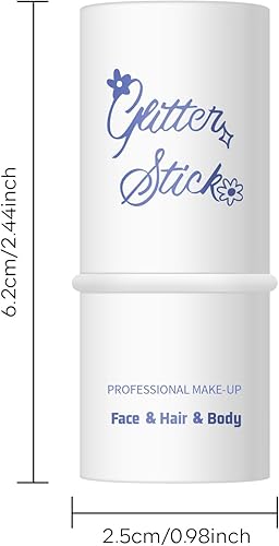 Miniatura 7 de KYDA Barra de purpurina para el cuerpo, gel grueso con purpurina para rostro y cabello corporal, pintura holográfica brillante de lentejuelas de