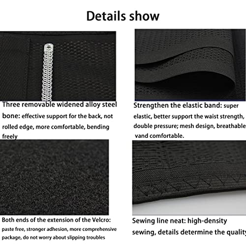 DAISHA Men's Ultra Breathable Mesh Waist Trainer Trimmer Tummy Control Shaper Belt for Lumbar Muscle Strain Beer Belly3