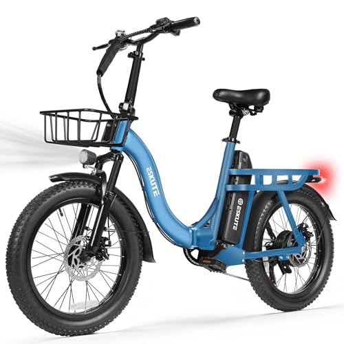 Vélo électrique adultes moteur 1200W, pneus gras 20x3, batterie 48V (Bleu)