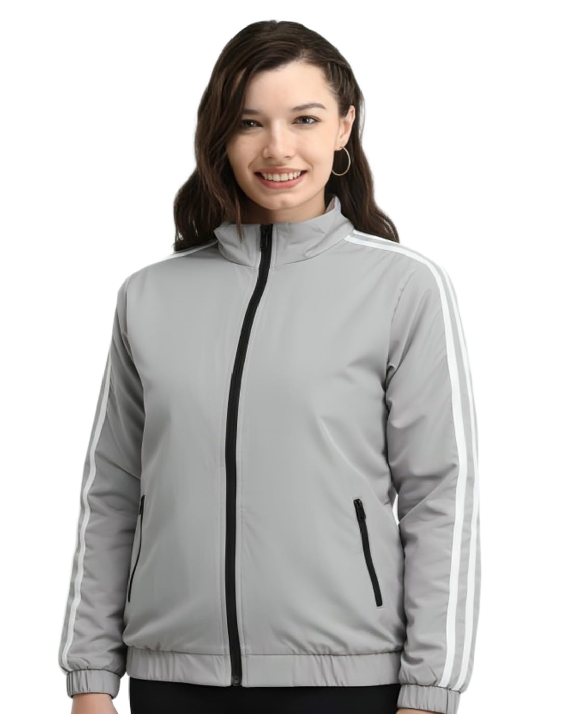 maykr Grey Bomber jacket,women Jacket For Women.61-picture-25