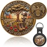 Zorleniva Moeda do Desafio Militar Gravada 3D Veteranos Corpo de Fuzileiros Navais Chaveiro Presentes com Porta-Moedas de Couro, Ouro antigo, M