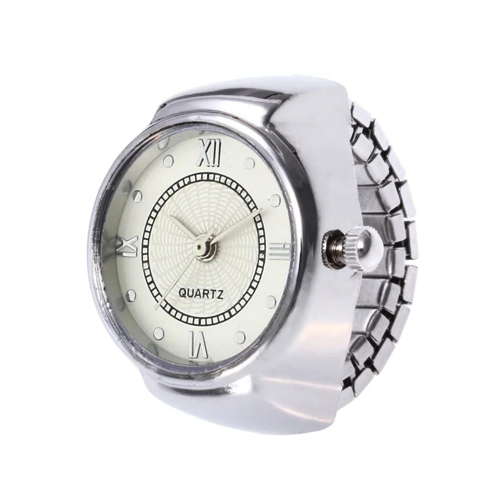 Shocknshop Analog Fashion Stylish & Stretchable Belt Ring Watch for Women & Girls (White Dial & Silver Strap) -W110 (B0D9FCRXZM) Amazon Price History, Amazon Price Tracker