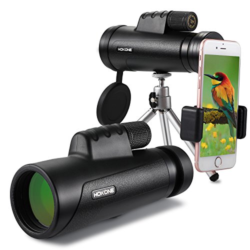 12x50 Monocular Telescope, HOKONE HD Compact Monocular Scope With Retractable Eyepiece, Phone Clip...