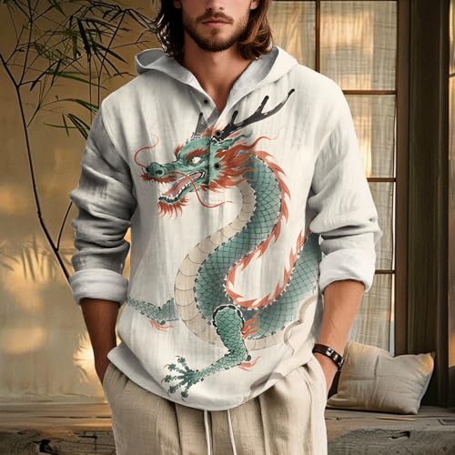 Mens Shirts Casual Funny Gym Graphic Long Sleeve Henley Fall Lightweight Pullover Thin Oversized Hoodie Fashion Tops4