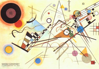 Peinture à l'huile Composizione VIII Kandinsky pour habiller un grand mur vide avec l'art moderne