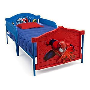 Marvel Spider Man Plastic 3D-Footboard Twin Bed by Delta Children