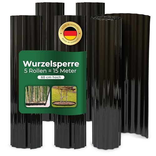 Novatool 5 Stück Wurzelsperre Rhizomsperren I 3,5 x 0,60 m I...