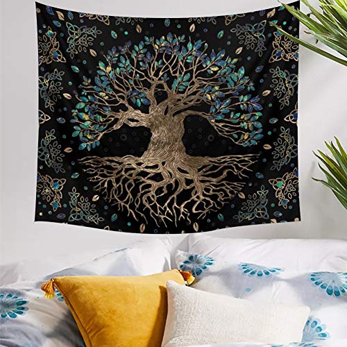 Xgxl Life Tree Tapestry Wall Hanging - Bohemian Hippie Wishing Tree Tapestries Psychedelic Wall Carpet Mystic Aesthetic Wall Tapestry For Living Room Bedroom thumb #7