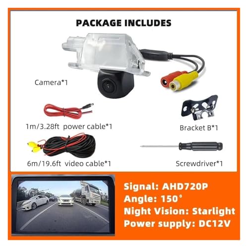 Caméra de recul AHD 720P pour Citroen C2 C3 C4 C5 C6 C8 - 5