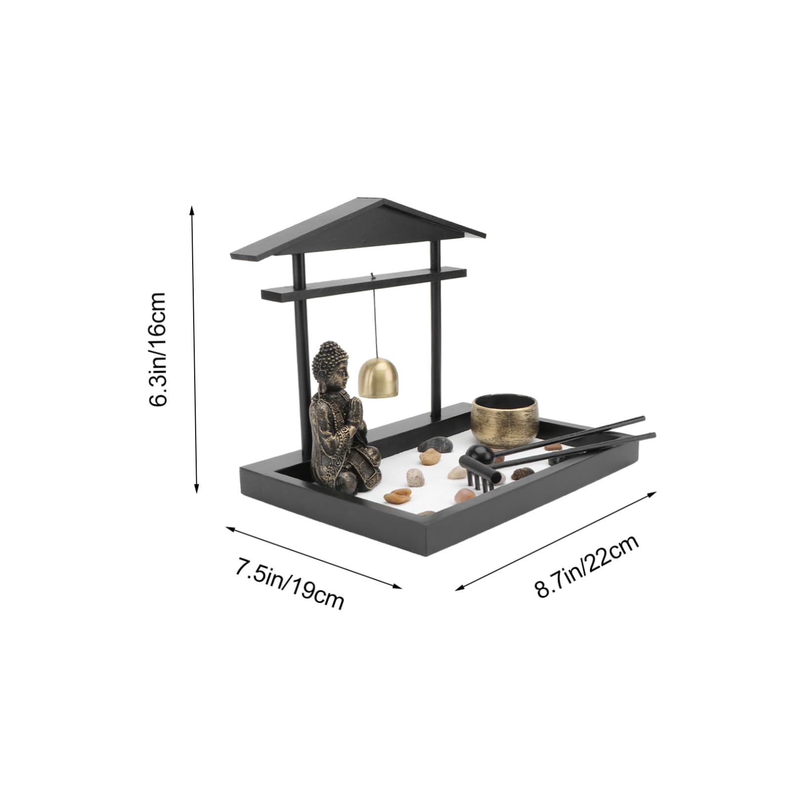 Cabilock Resin Zen Landscape Model Buddha Statue Table Ornament Home Decorative Artware