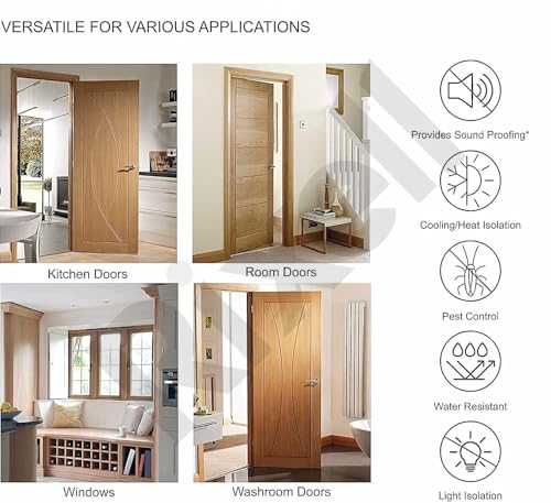 Image of (39 Inches, Pack of 5) PVC Door Guard Gap Filler for Door Bottom Seal Strip - Sound-Proof, Reduce Noise, Energy Saving Door Stopper for Reduce Door Dust, Door Guard for Home