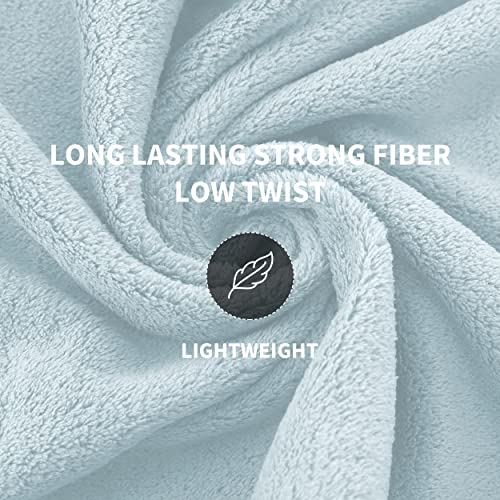 Cosy Family Microfiber 8-Piece Towel Set, 2 Bath Towels, 2 Hand Towels, and 4 Wash Cloths, Ultra Soft Highly Absorbent Towels for Bathroom, Gym, Hotel, Beach and Spa (Light Teal) by Cosy Family - Image 6