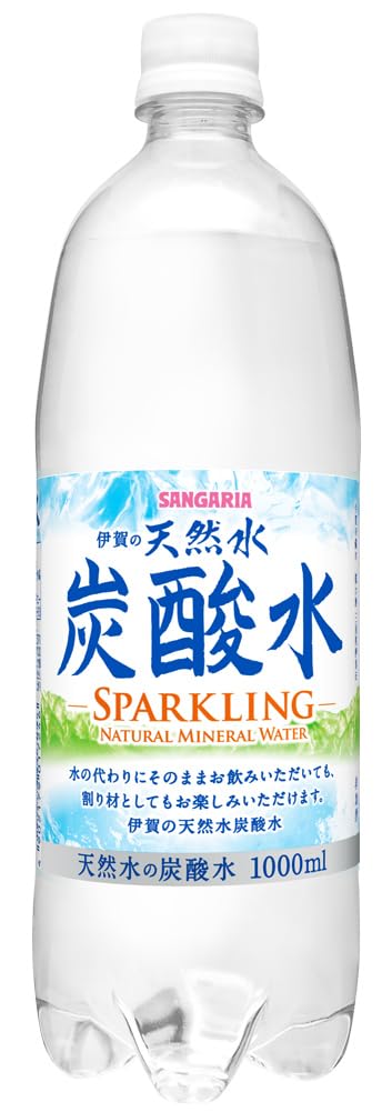 【40%OFF】【970円（定期便889円）】 サンガリア 伊賀の天然水 炭酸水 1000ml×12本