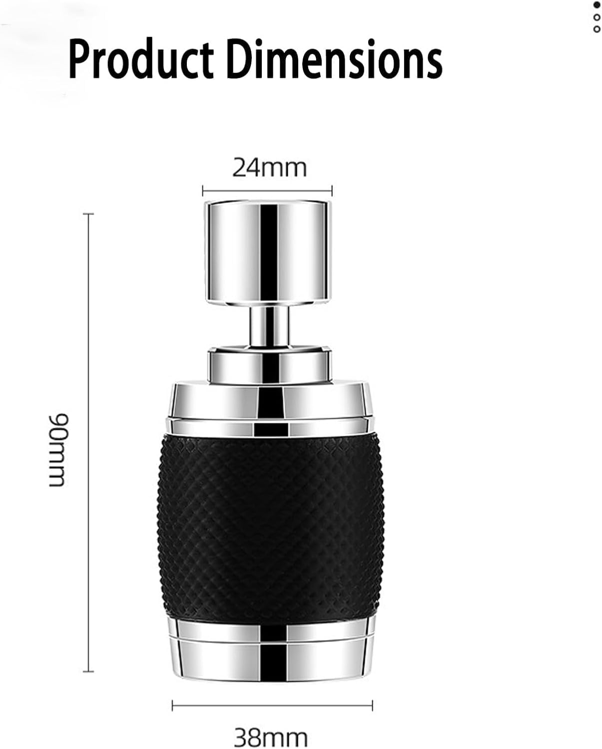 Splash Proof Booster Swivel Kitchen Filter tap, Universal 360° Swivel Kitchen Faucet, Adapter Included, 3 Water Flow Modes, Easy Installation (Black)