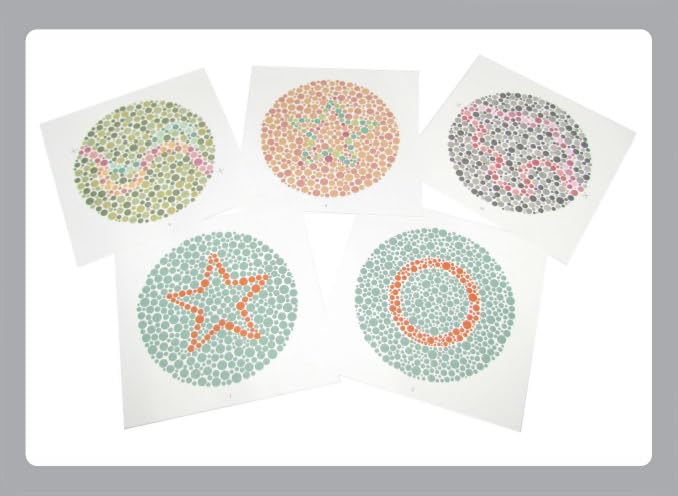 Colour Weakness Test Cards for Kids - Set of 10 Cards