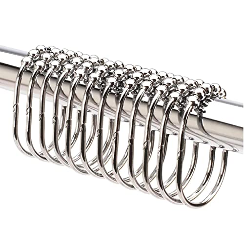 Ensemble D' Anneaux Accroche Rideau | Crochets De Rideau De Douche Larges | Anneaux Rideaux De Haute Qualité Adaptable à Votre Tringle A Rideaux | Crochet Rideau Premium.