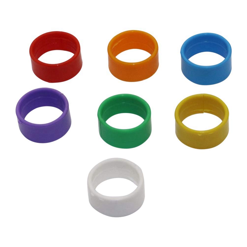 Anillos numerados for patas, anillos for de pájaros, 700 piezas, for, pollitos, pato, loro, con clip, anillo for pie, suministros for, rojo, 2,0 cm(Red,1.6cm)