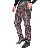 W WIDMANN MILANO Party Fashion - Party Fashion Men's Sequin Pants, Disco Fever, Men's Pants