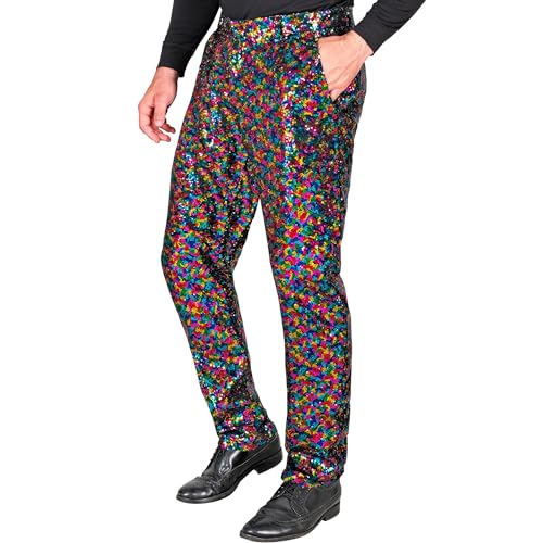 W WIDMANN MILANO Party Fashion - Party Fashion Men's Sequin Pants, Disco Fever, Men's Pants