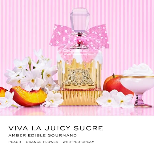 Juicy Couture Viva La Juicy Sucré Eau De Parfum, Women's Perfume with Notes of Peach, Orange Flower & Whipped Cream - Fruity & Sweet Perfume for Women, EDP Spray, 3.4 fl. oz