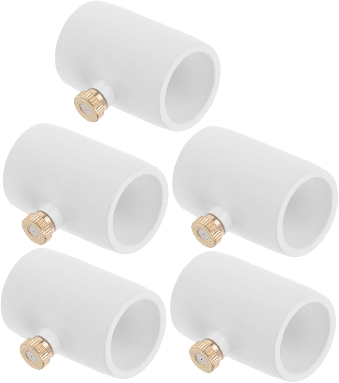 ibasenice 25pcs PVC Misting Nozzle Brass Fittings for Outdoor Cooling Systems Sprayer Connectors for Garden Patio and Greenhouse Misting Setup