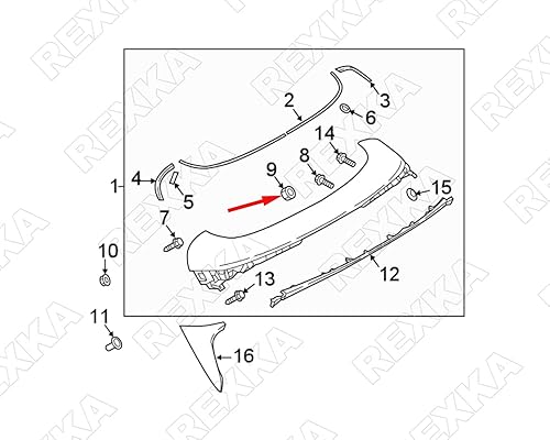 Miniatura 7 de Rexka Clip de retención de moldeo de apertura de rueda de 25 piezas KB8A-51-W24A compatible con Mazda 3, CX-30, CX-5
