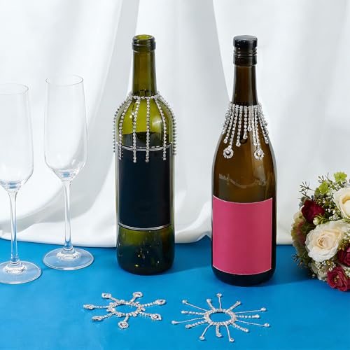 Bouteilles de champagne décoratives strass pour centres de table mariage - 5