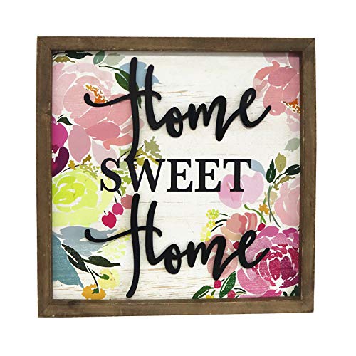 Paris Loft Wood Framed Home Sweet Home Wall Sign Plaque #TOP3