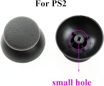 10pcs Small Hole Black Thumbsticks Joystick Cap for PS2 Controller Analog Joystick Cap for Metal Stick(Small Hole)