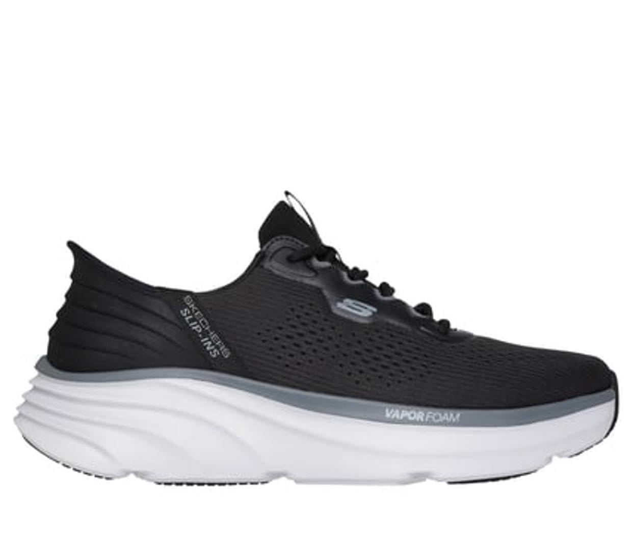 Skechers Herren D'Lux Vapor Sneaker, Black Mesh/Hotmelt/Charcoal Trim, 42 EU – Ansicht 4