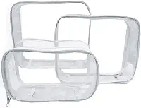 Organizador Transparente Kit 3 Peças Necessaire Mala Objetos Saida Maternidade Bebe Viagem