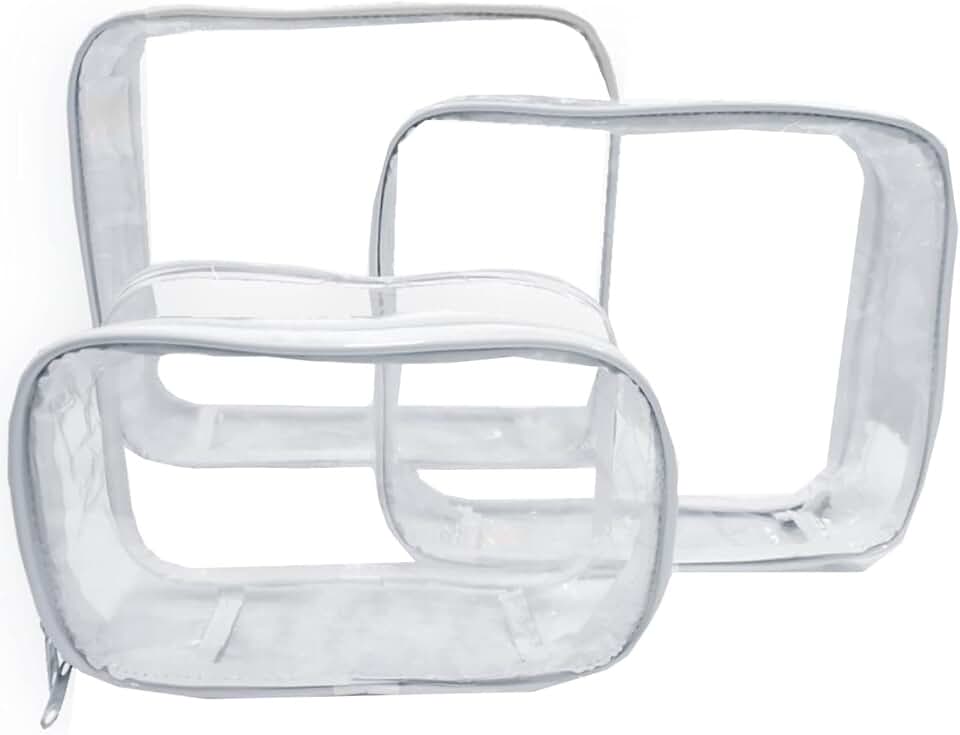 Organizador Transparente Kit 3 Peças Necessaire Mala Objetos Saida Maternidade Bebe Viagem