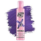 Crazy Color Hair Dye - Vegan and Cruelty-Free Semi Permanent Hair Color - Temporary Dye for Pre-lightened or Blonde Hair - No Peroxide or Developer Required (VIOLETTE)