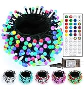 ODEETRONIC Christmas Lights - 98Ft 300 LED Color Changing Christmas Lights, 100+ Mode RGB Berry S...
