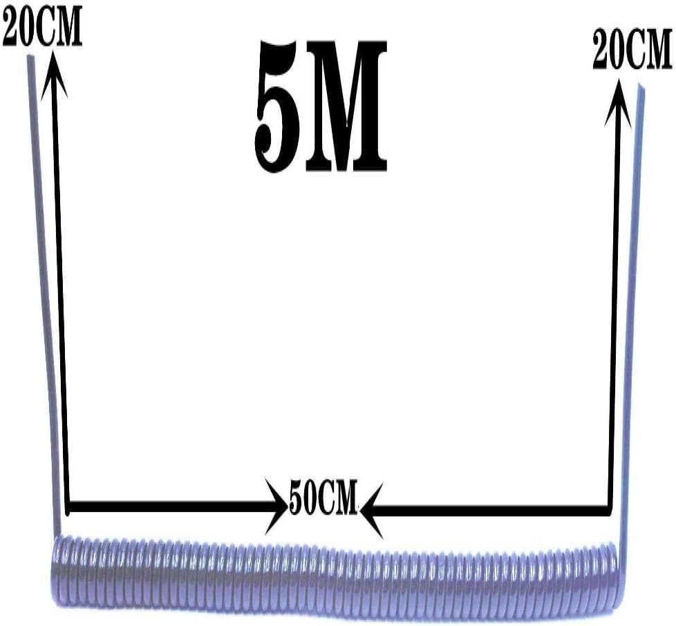 Cable de alambre de 2 núcleos con resorte telescópico extensible de 14AWG a 7,5 m 7