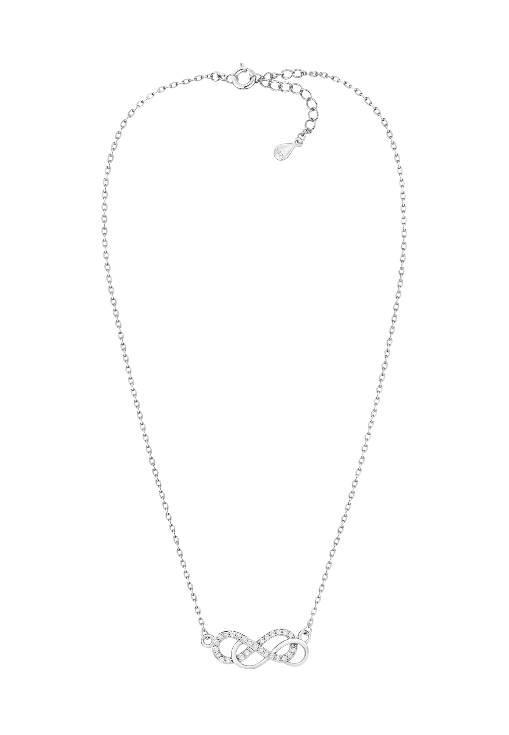 Sofia Milani - Collana da Donna in Argento 925 - con Pietra Zircone - Ciondolo ad Infinito - 50137