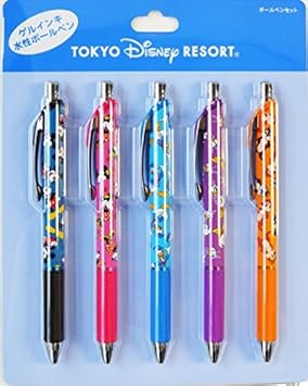 Amazon Co Jp ミッキー ミニー ドナルド デイジー チップ と デール 水性 ボールペン 5本 セット キャラクター柄 ディズニーリゾート限定 文房具 オフィス用品
