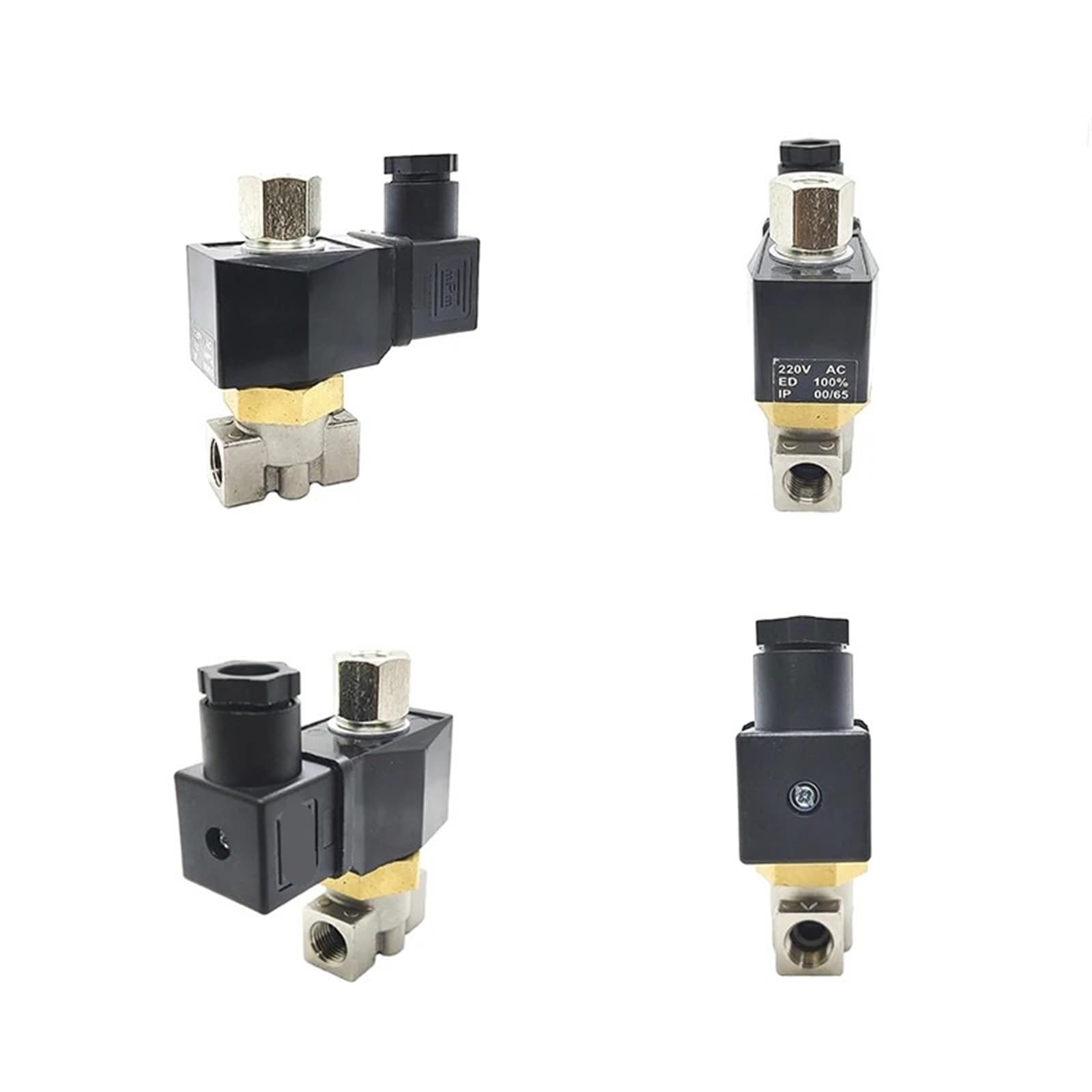 Válvula solenoide de acero inoxidable altamente resistente con sistema normalmente abierto 1/4