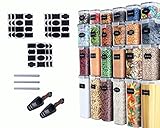 ✅ USO MULTIFUNCIONAL: estas 24 cajas de almacenamiento de alimentos herméticas y seguras son ideales para almacenar alimentos secos como cereales, pasta, harina, azúcar, arroz, nueces, frijoles, café y té, pero son igualmente adecuados para líquidos como agua, jugo. , sopa. Las tapas con juntas de silicona aseguran un sellado hermético completo, lo que ayuda a mantener sus bocadillos favoritos frescos y secos.