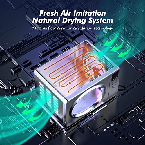 Septree Desidratador de alimentos com 6 bandejas, desidratador de carne de aço inoxidável 500W para