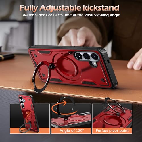 Image of for Samsung Galaxy S26 Plus Case Magnetic with stand, with Mag-Safe, with Screen Protector, Wireless Charging, Shockproof for Samsung S26 Plus 5G Phone Case, Ring Holder Cover for Samsung S26 Plus