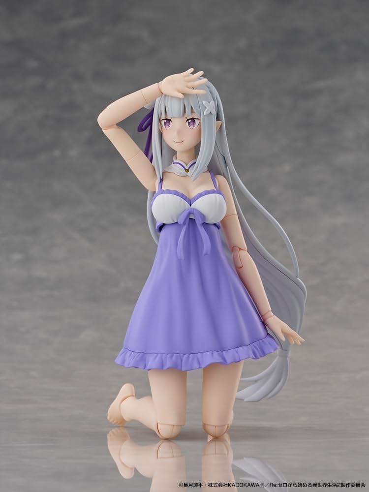 KADOKAWA PLASTIC MODEL SERIES "Re:Zero - Starting Life in Another World" Emilia DX Version, Approx. 6.5 inches (166 mm), Color-coded Plastic Model