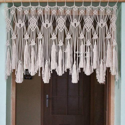 Rideaux en macramé 47x22 pouces en coton pour fenêtre et cuisine - 7
