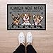 SpecialMe® Fußmatte Hund mit Namen personalisiert (1-3) Klingeln Nicht nötig Geschenk für Hundebesitzer rutschfest & waschbar schwarz 60x40cm