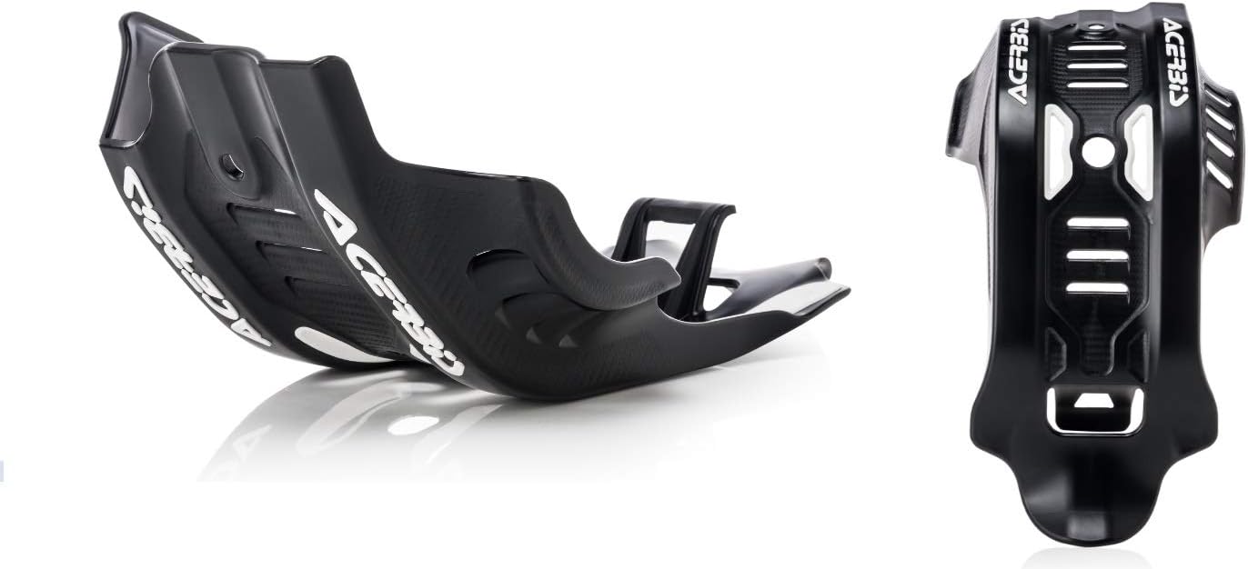 Acerbis Plastic Offroad Skid Plate Black/White Compatible with GASGAS MC 450F 2021-2023/Compatible with KTM 450SX-F/450XC-F/ 2019-2022/Compatible with Husqvarna FC450/FX450 2019-2022 - 2733461007