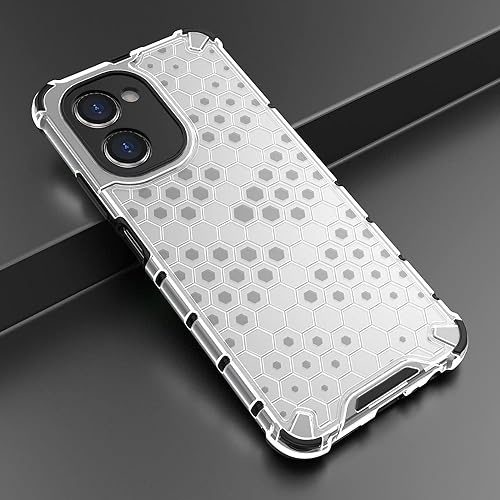Image of Lustree TPU Honey Comb Armor Shock Proof Back Cover for for Realme 10 pro (Transparent)