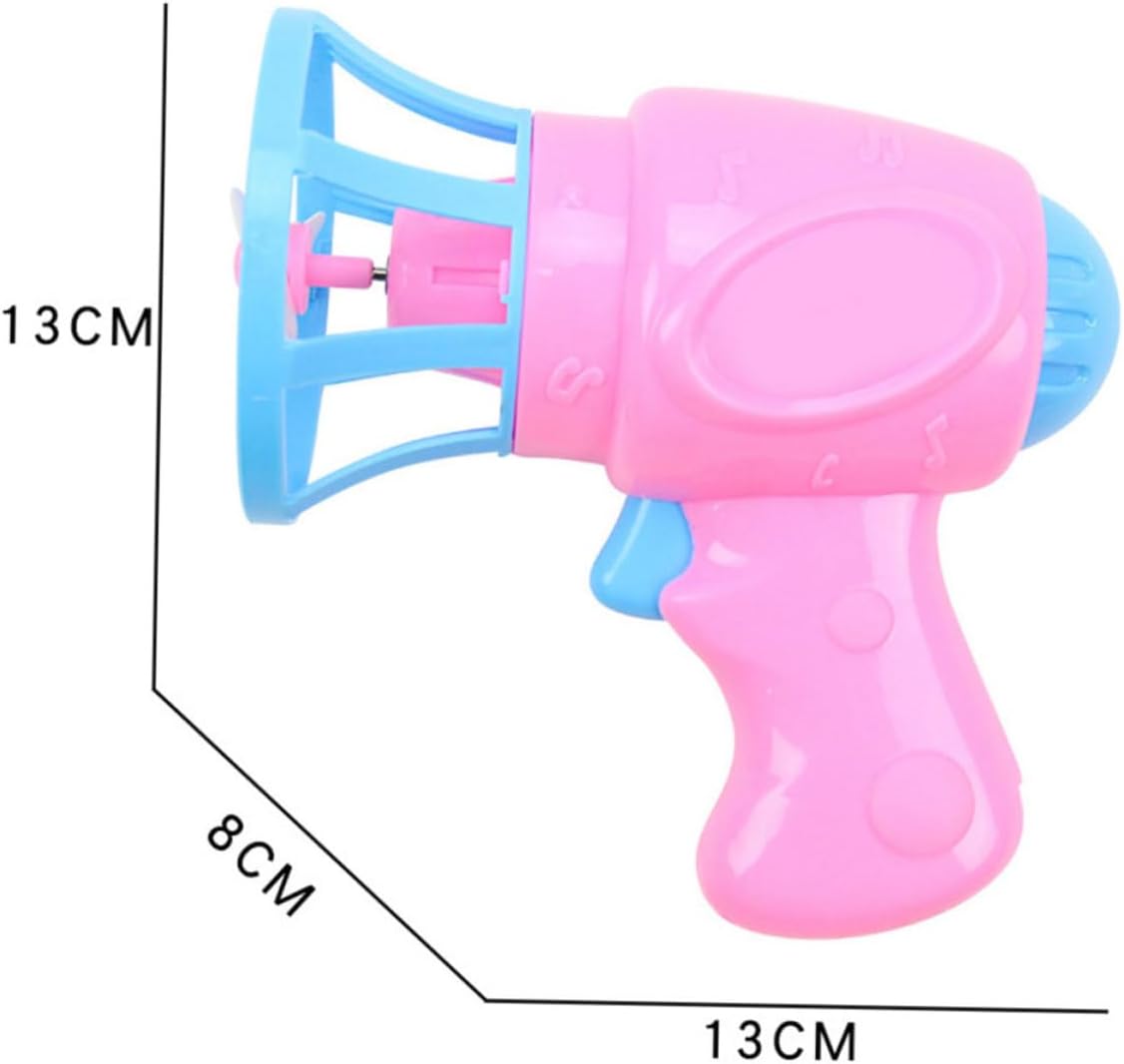 Automatic Electric Fan Bubble Blower with Bubble Solution for Kids Pink image 2