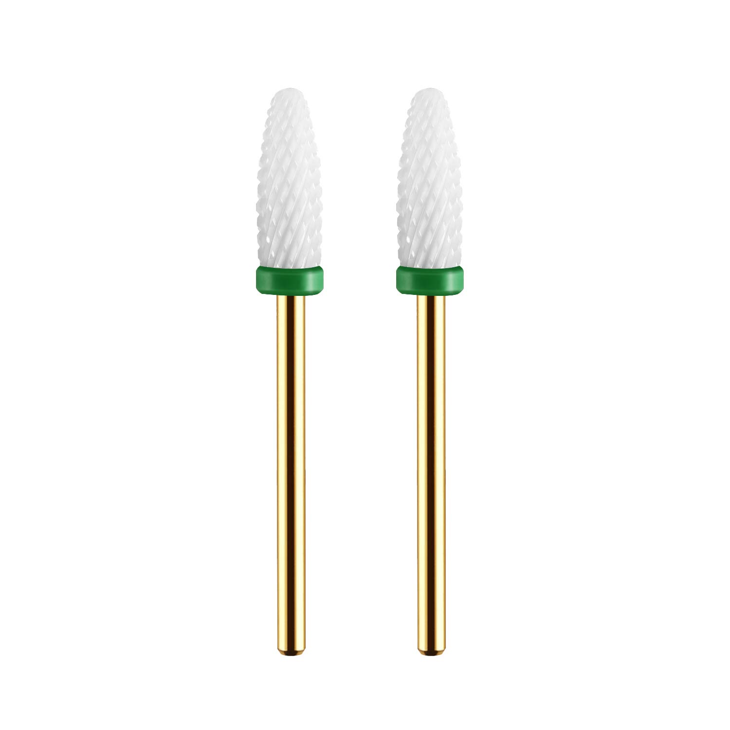 JCMaster® 2x Punte in Ceramica Conica per Fresa Unghie Lunga Durata Taglia Standard Punte Ideale Per Rimuovere lo Smalto, il Gel e cuticole Grana Coarse
